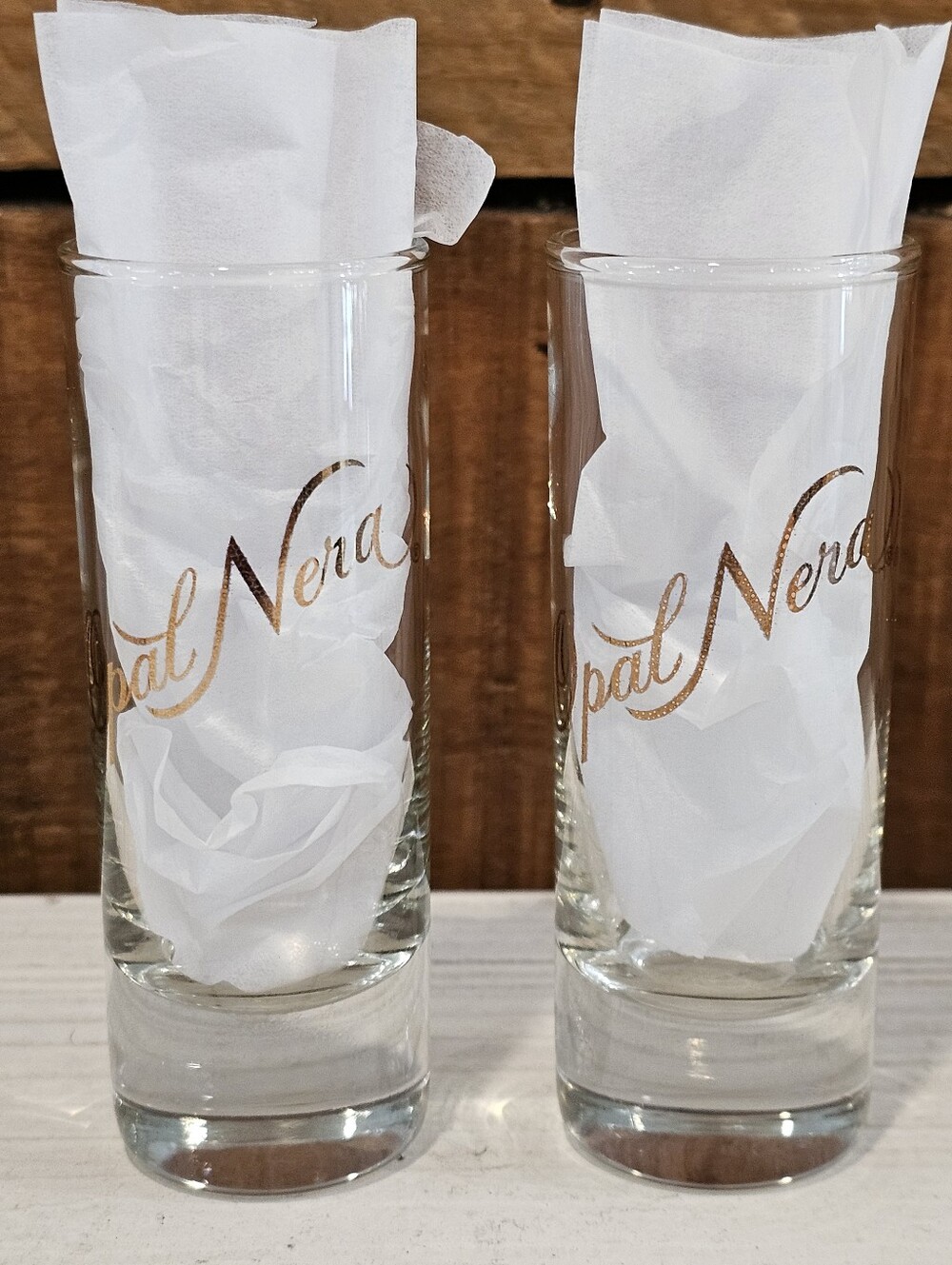 Vintage "Opal Nera" Sambuca Shot Glasses - Set of Two